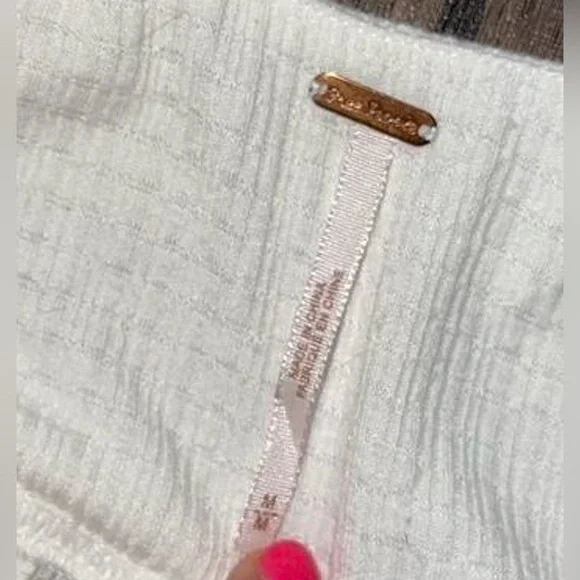 Free People White Plunging tank top with adjustable tie front - Picture 4 of 5